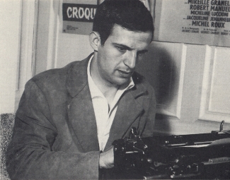François Truffaut at his typewriter, 1959